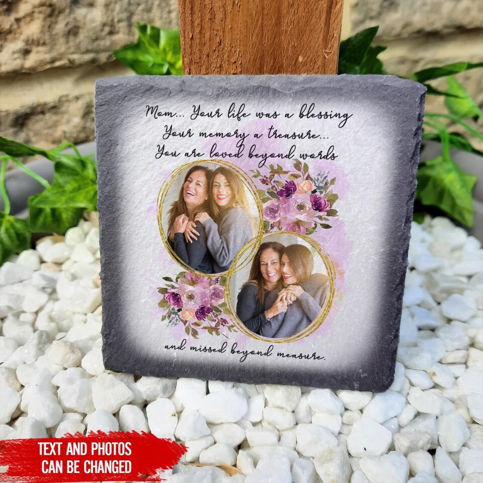 Memorial Your Life Was A Blessing - Personalized Memorial Stone
