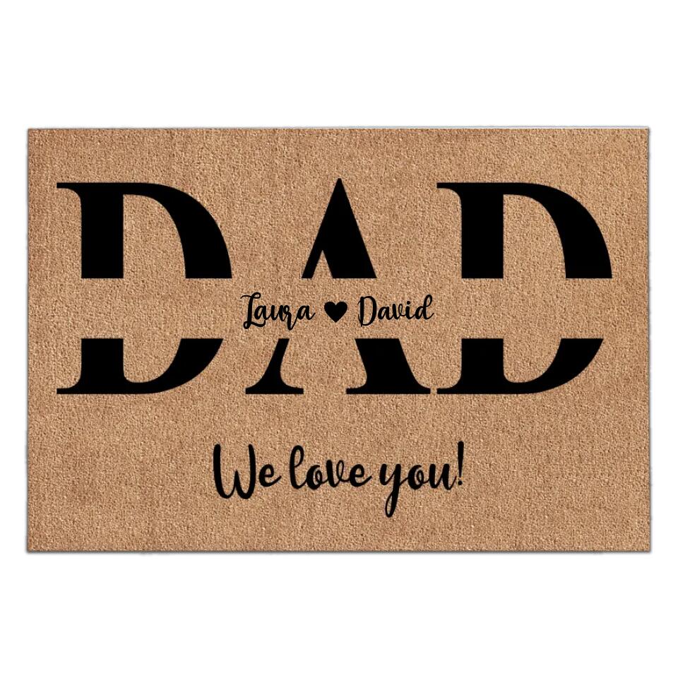 Mom/Dad We Love You! - Personalized Doormat, Gift For Mom/Dad, Gift For Mother's Day/ Father's Day