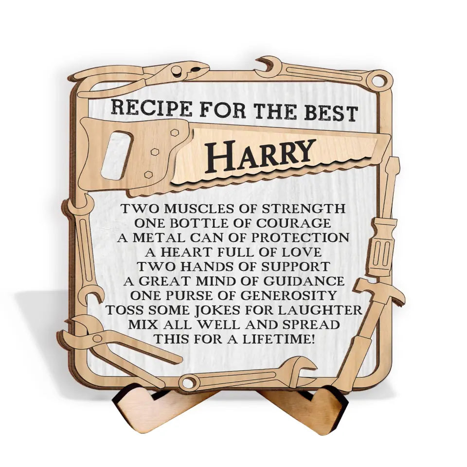 Father&#39;s Day Working - Personalized Sign With Stand, Gift For Father&#39;s Day