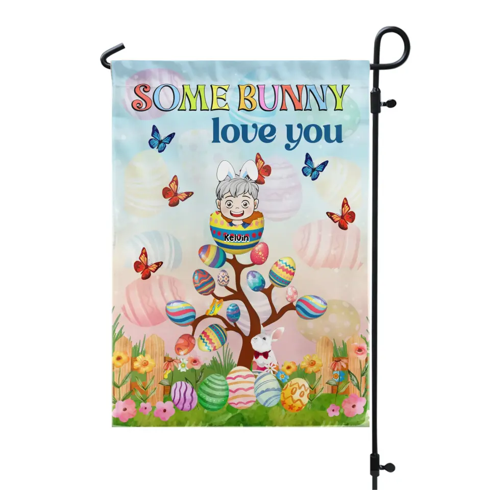 Some Bunny Love You - Personalized Garden Flag, Gift For Easter Day - GF171