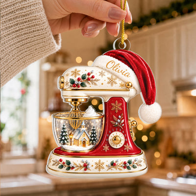 Kitchen Baking Mixer - Personalized Ornament, Baking Mixer Acrylic Ornament 2026, Custom Name Christmas Ornament