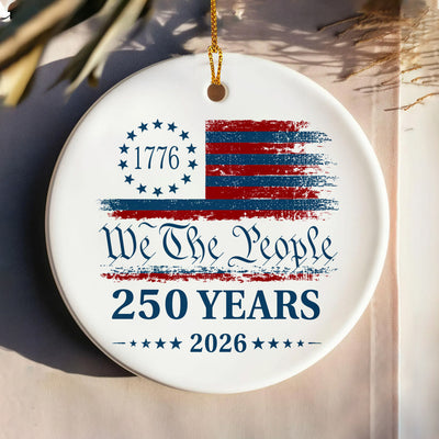 We The People - Personalized Ornament, 1776–2026 Patriotic Keepsake, American Independence Gift