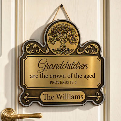 Grandparents' House - Personalized Shaped Wooden Sign