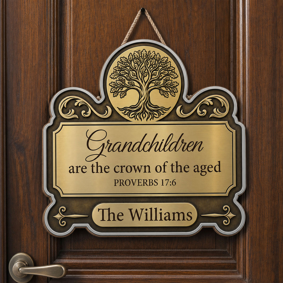 Grandparents' House - Personalized Shaped Wooden Sign