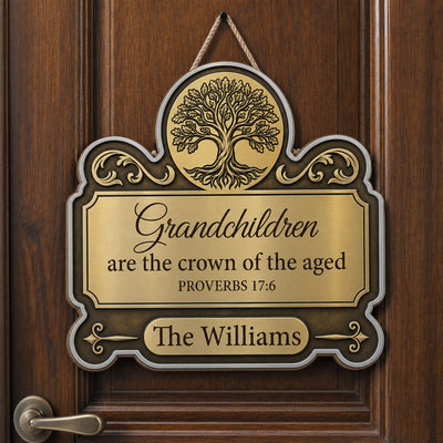 Grandparents' House - Personalized Shaped Wooden Sign