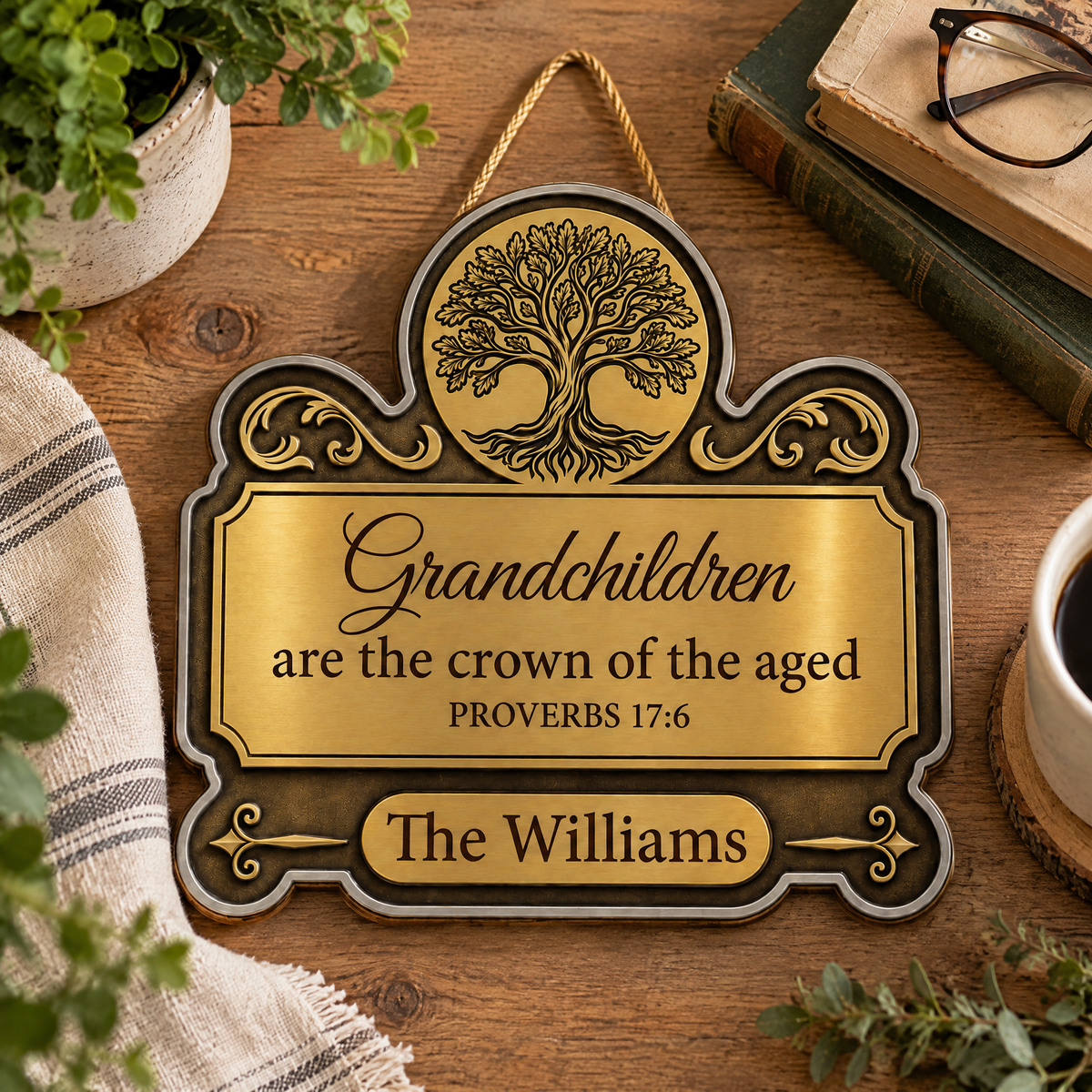 Grandparents' House - Personalized Shaped Wooden Sign