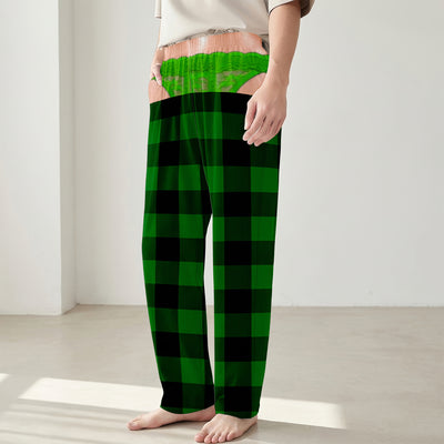 Peek-A-Boo Christmas - Personalized Pajama Pants, Custom Christmas Pattern Pajama Pants, Gift for Her