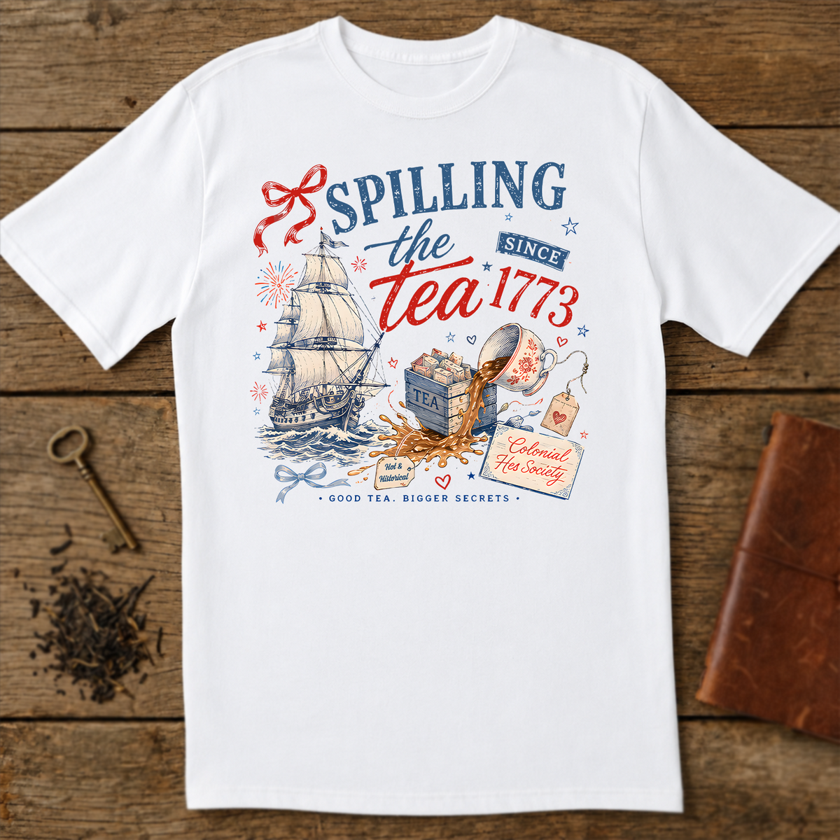 Vintage America 250 Shirt, Spilling The Tea Since 1773 Tee, Patriotic Independence Day Shirt