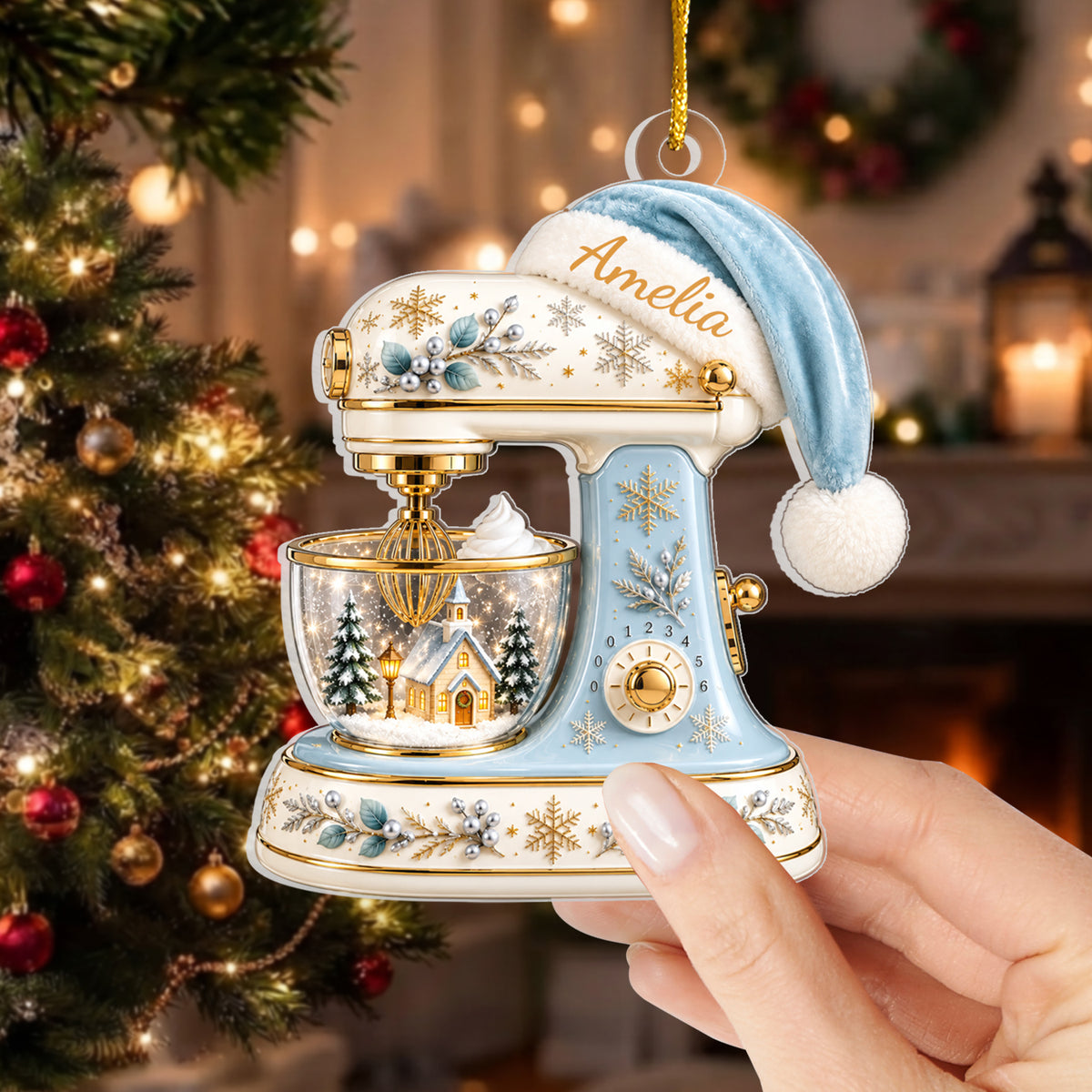 Kitchen Baking Mixer - Personalized Ornament, Baking Mixer Acrylic Ornament 2026, Custom Name Christmas Ornament