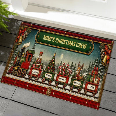 Grandma’s Christmas Crew - Personalized Doormat, Christmas Gift For Grandma, Mom, Christmas Home Decor