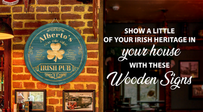 Irish Pub, Clover Sign - Personalized Round Wooden Sign, St. Patrick's