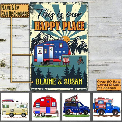 This Is Our Happy Place - Metal Sign