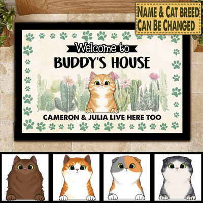 Welcome To Cat House - Personalized Doormat
