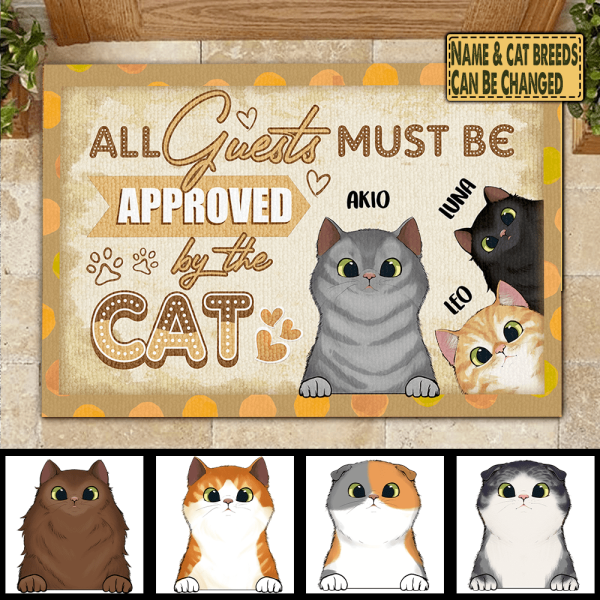 All Guest Must Be Approved By The Cat - Doormat