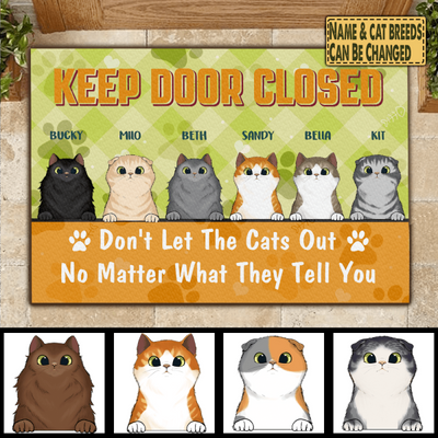 Keep The Door, Personalized Doormat, Gift For Dog Lovers