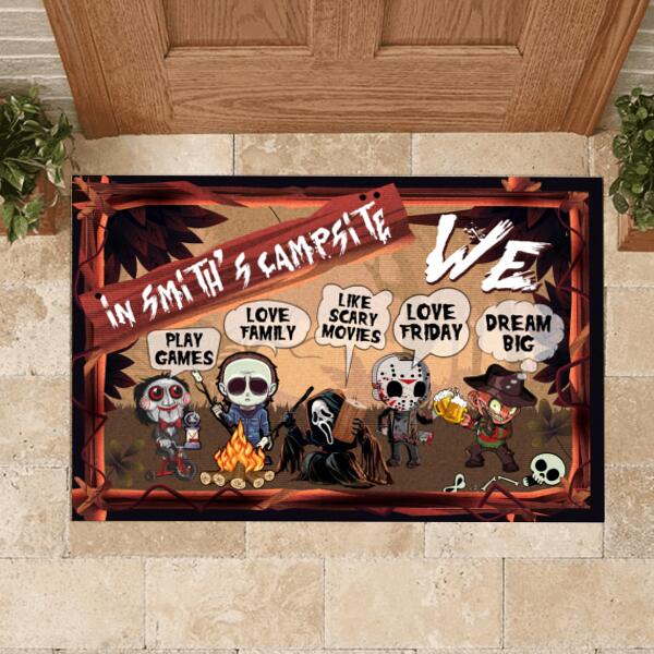 In The Campsite - Scary Doormat, Halloween Doormat, Cute Doormat, Halloween Decor
