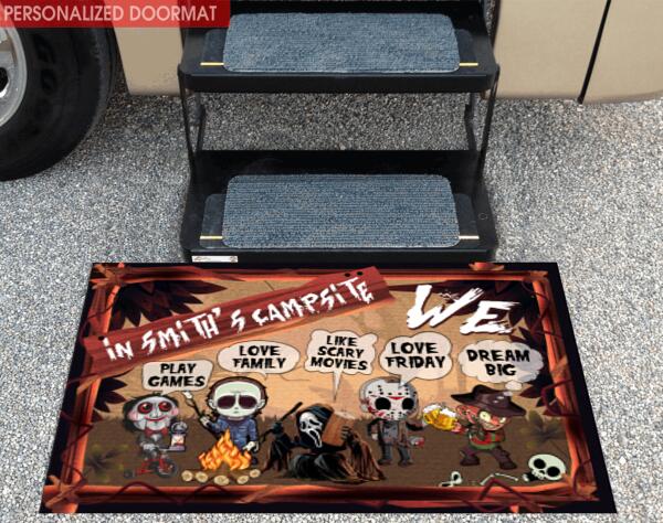 In The Campsite - Scary Doormat, Halloween Doormat, Cute Doormat, Halloween Decor
