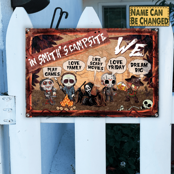 Scary &amp; Funny - Metal Sign For Camper