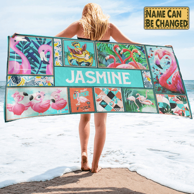 Flamingo - Beach Towel - 60x30in
