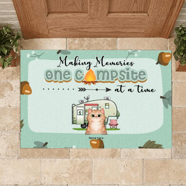 Making Memories One Campsite At A Time Personalized Cat Doormat