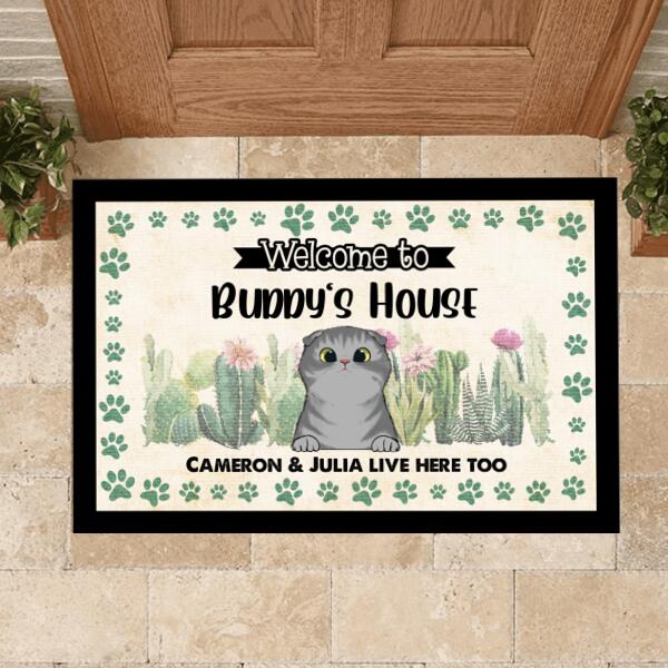 Welcome To Cat House - Personalized Doormat