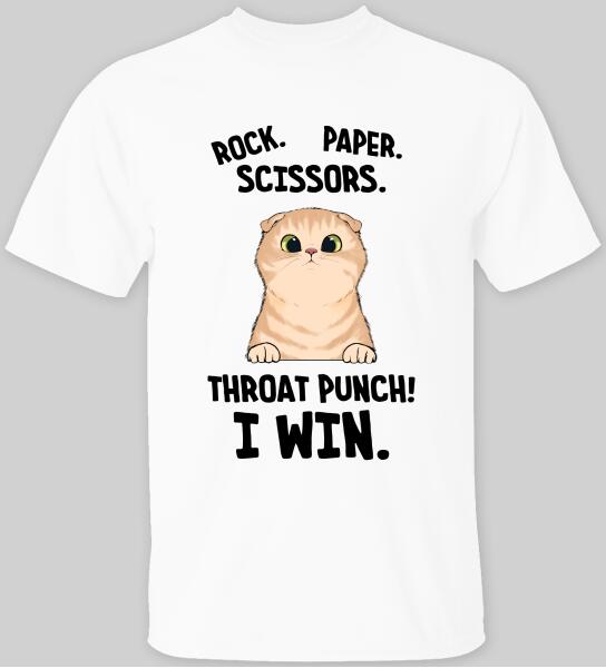 Rock. Paper. Scissors. Throat Punch! I Win - T-Shirt