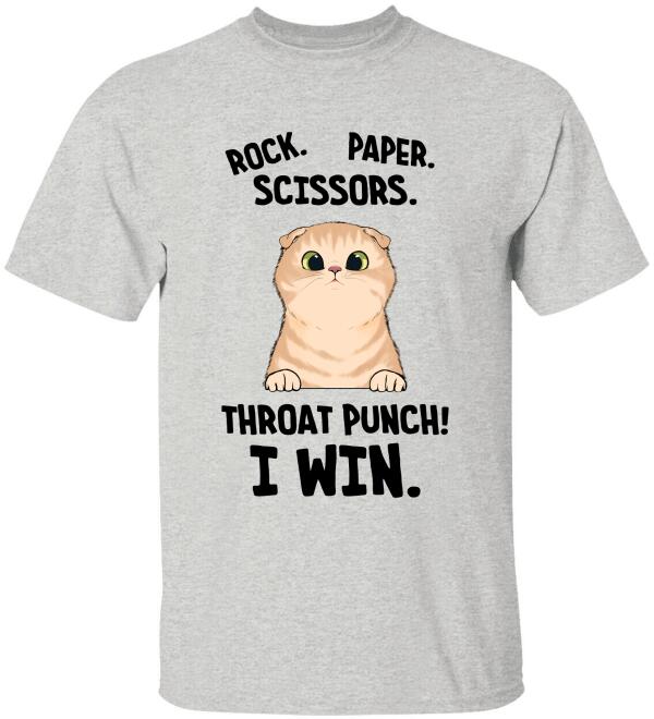 Rock. Paper. Scissors. Throat Punch! I Win - T-Shirt