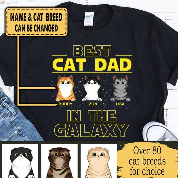 Best Cat Dad In The Galaxy - T-shirt
