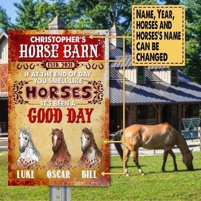 Horse Barn - Personalized Metal Sign