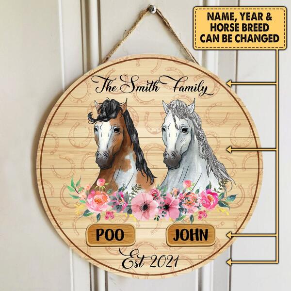 Horse Name Sign, Personalized Door Sign