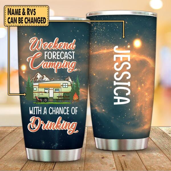 Weekend Forecast Camping - Tumbler