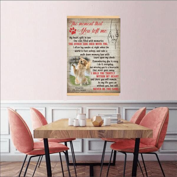 The Moment That You Left Me with Custom photo - Personalized Scroll Canvas