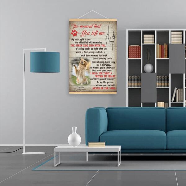 The Moment That You Left Me with Custom photo - Personalized Scroll Canvas