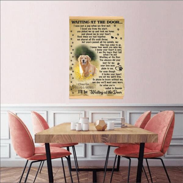 Waiting At The Door Custom Photo - Personalized Scroll Canvas