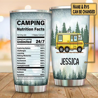 Camping Nutrition Facts - Personalized  Tumbler