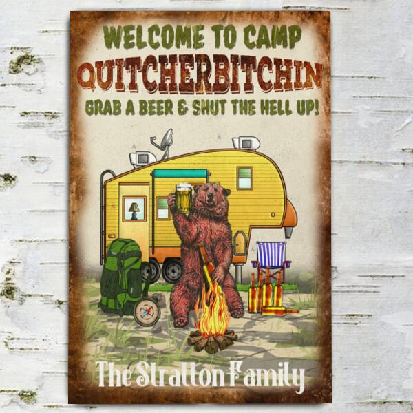 Welcome To Camp Q* - Personalized Metal Sign