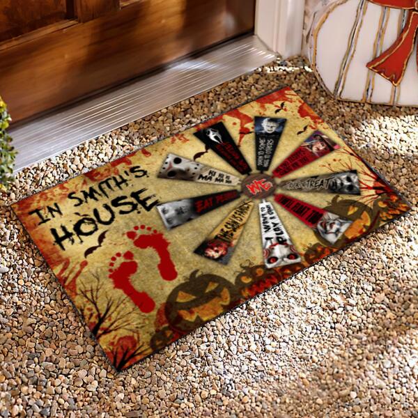 In This House Halloween Style - Personalized Doormat