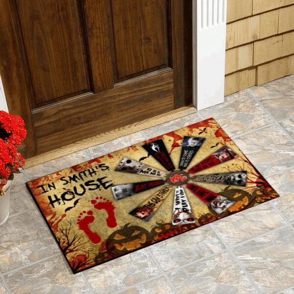 In This House Halloween Style - Personalized Doormat