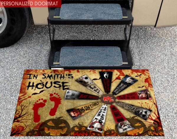 In This House Halloween Style - Personalized Doormat