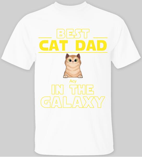 Best Cat Dad In The Galaxy - T-shirt