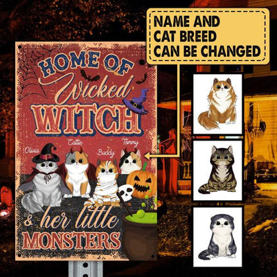 Home Of Wicked Witch Halloween Style - Personalized Metal Sign