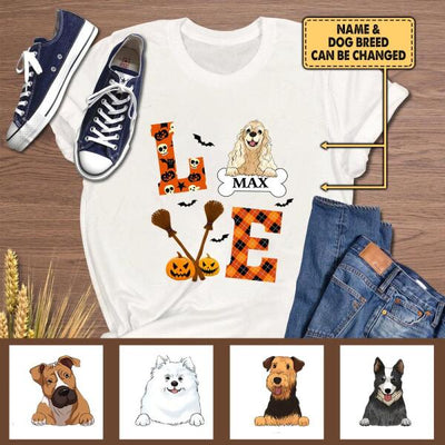 Love Dog Halloween Style - Personalized T-shirt