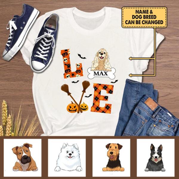Love Dog Halloween Style - Personalized T-shirt