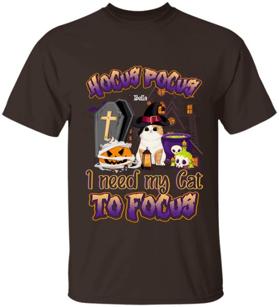 Hocus Pocus With Cat Halloween Style - Personalized T-shirt