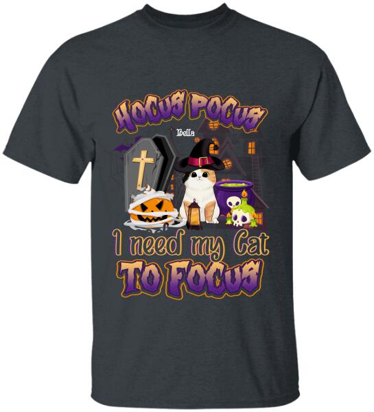 Hocus Pocus With Cat Halloween Style - Personalized T-shirt
