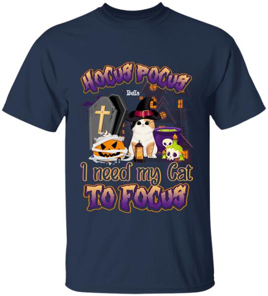 Hocus Pocus With Cat Halloween Style - Personalized T-shirt