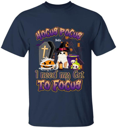 Hocus Pocus With Cat Halloween Style - Personalized T-shirt