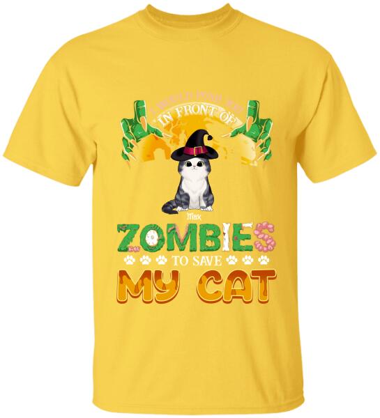 I Would Push You In Front Of Zombie - Personalized T-shirt