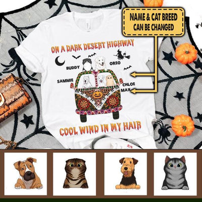 On A Dark Desert Highway Cool Wind In My Hair - Personalized T-shirt