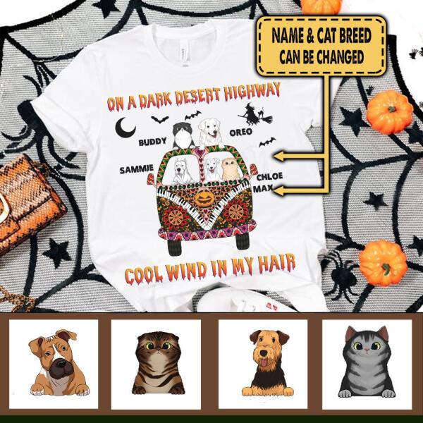 On A Dark Desert Highway Cool Wind In My Hair - Personalized T-shirt